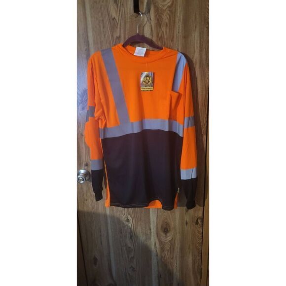 NWT Occunomix neon orange reflector long-sleeved tee - Picture 1 of 5